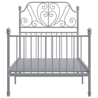 Berkfield Home Comfortable Bed Frame Grey Metal 90x200 cm