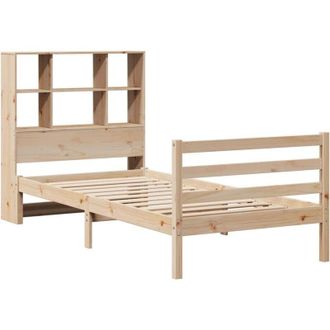 vidaXL Bookcase Bed without Mattress 90x190 cm Single Solid Wood Pine vidaXL