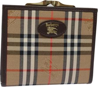 Burberry Pre-owned Canvas wallets - Dames - Vintage Accessoires - Beige - ONE Size - Vintage