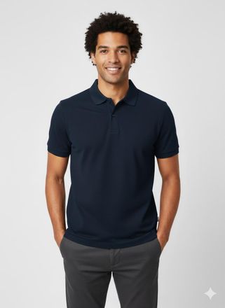 Selected Poloshirt SELECTED SLHSLIM-ATLAS SS POLO D, Herren, Gr. L, schwarz sapphire, Jersey, Obermaterial: 95% Baumwolle, 5% Elasthan, unifarben, slim fit, Sh