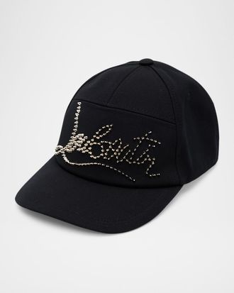 Christian Louboutin Mens Enky Loubishow Canvas Baseball Cap