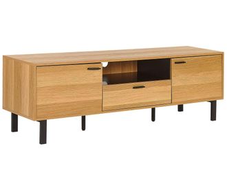 Beliani Mueble tv marr&oacute;n claro