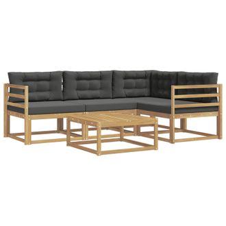 vidaXL Conjunto De Sof&aacute;s De Exterior 5 Pcs Blanco Y Antracita Vidaxl