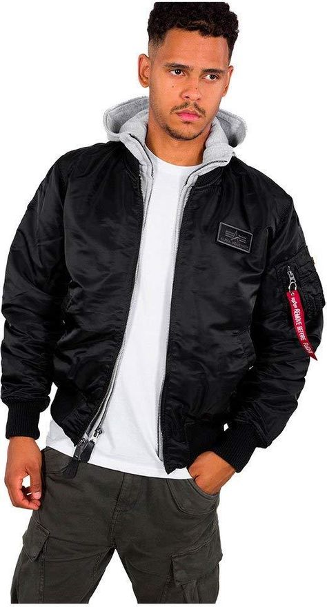 Alpha Industries Damen Ma-1 D-tec Für Herren Bomberjacke, Schwarz