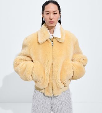 Bottega Veneta Giacca in shearling - Giallo - Donna - 36