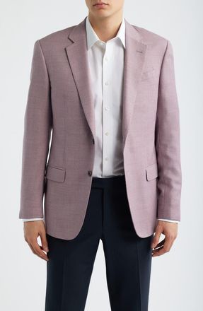 Emporio Armani Dusky Pink Knit Virgin Wool Sport Coat in Mauve at Nordstrom, Size 48 Us