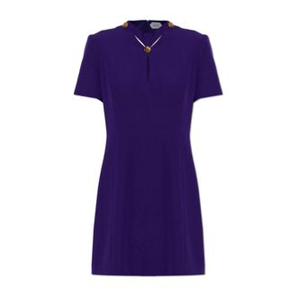 Versace Dames, Jurken, Paars, Maat: XS Wol