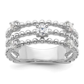 Diamond2Deal 14k Gold Lab Grown Diamond Wedding Band Ring 0.37Ct Clarity- VS Color- D-E