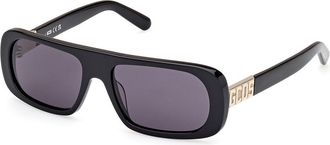GCDS GD0039 01A Mens Sunglasses Black Size 54