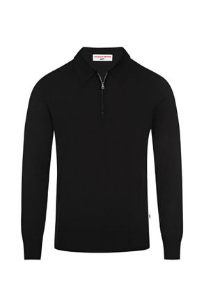Orlebar Brown Moonraker Knitted Half Zip-272085-Black