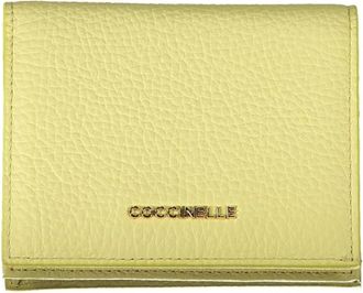 Coccinelle Portemonnee met 2 Vakken - Dames - Portefeuilles - Geel - ONE Size - Leer - Accessoires