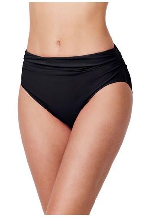 Gottex Tutti Frutti Shirred Mid Rise Swim Bottom in Black at Nordstrom, Size 14
