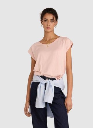 Baukjen Catherine Scoop Neck T-Shirt in Powder Pink at Nordstrom, Size 14