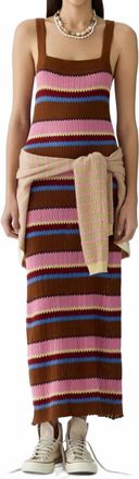 Guest In Residence Palazzo Dress In Burnt Sienna Combo