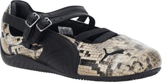 Puma Womens Ballet Shoes Speedcat Snake Multicolour Leather Ballerina