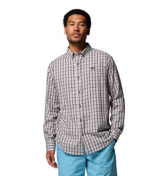 Columbia Mens Rapid Rivers II Long Sleeve Shirt, Black Trail Crossing Gingham, XX-Large