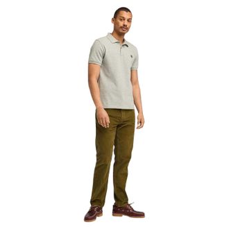 Timberland Heren Oyster River Logo Katoenen Poloshirt (Grijs)