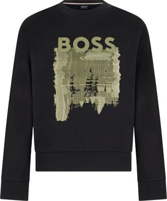 HUGO BOSS C-Soleri 214 Crew Neck Sweatshirt - Heren - Sweatshirts - Zwart - M - Katoen - Hoodies & sweatvesten