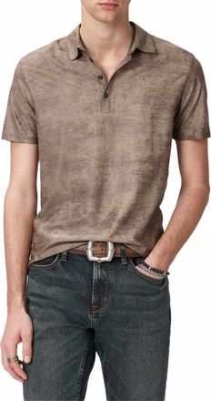 John Varvatos Olivari Slub Cotton Piqu&eacute; Polo in Haze Grey at Nordstrom, Size Xx-Large