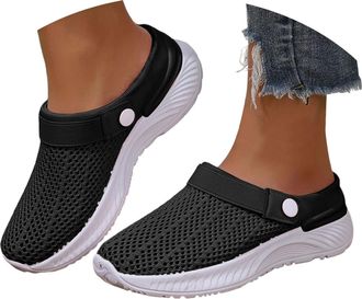 Generic Orthopedic Shoes for Women,Womens Mules,Backless Trainers,Womens Slippers Breathable Mesh Walking Fashionable Mesh Breathable Soft Soled Open Heeled S