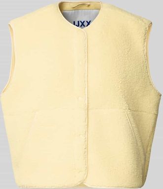 Jack & Jones Teddyweste mit Eingrifftaschen Modell VERA in GELB, Gr&ouml;&szlig;e XL