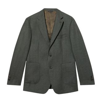 Brooks Brothers Blazer in lana vergine fiammata - - Jackets - Uomo - Verde - 2XL
