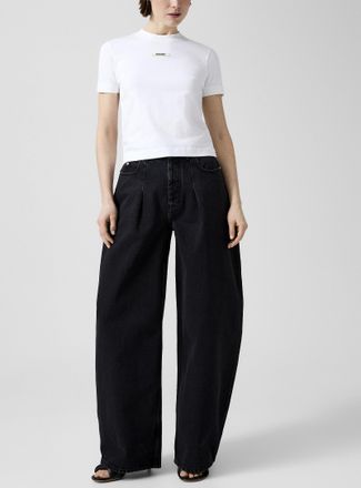 Jacquemus Womens de-N&icirc;mes Ovalo structured barrel jean