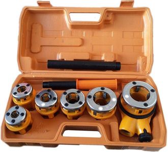 Trade Shop Trade Shop - Set Filiera Filiere Per Tubi Idraulici Completa 7pz 1/4 3/8 1/2 3/4 1 1-1/4