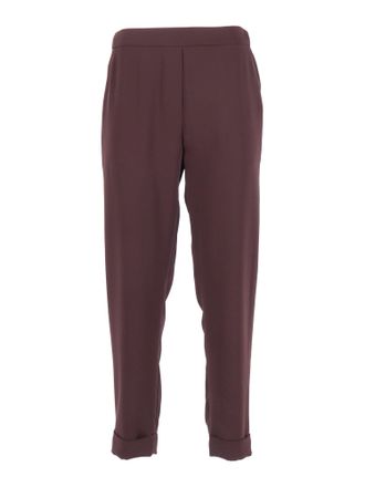 P.A.R.O.S.H. Relaxed Fit Cuffed Cropped Straight-Leg Pants