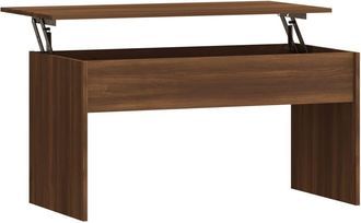 vidaXL Mesa De Centro Madera Ingenier&iacute;a Marr&oacute;n Roble 102x50,5x52,5 Cm Vidaxl