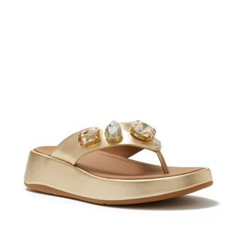 FitFlop F-Mode Ultra-Jewel TP Sandal in Platino at Nordstrom, Size 11