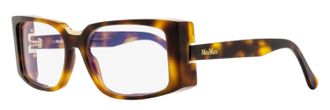 Max Mara Womens Rectangular Blue Block Eyeglasses MM5157-B 052 Havana/Gold 54mm