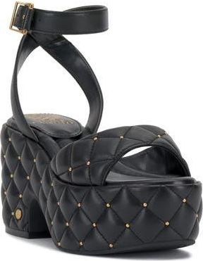 Vince Camuto Ellah Ankle Strap Platform Sandal in Black at Nordstrom Rack, Size 8.5