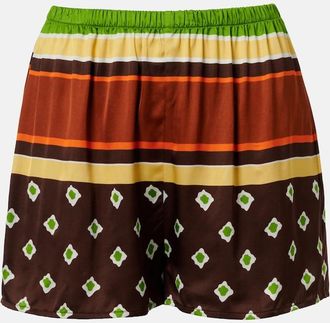 Faithfull The Brand Tia printed satin shorts