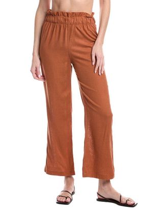 WeWoreWhat Weworewhat Paperbag Linen-Blend Pant