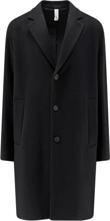 Hev&ograve; Single-Breasted Coats - Heren - Mantel - Zwart - L - Jassen