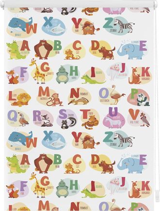 Lichtblick Original Seitenzugrollo »Klemmfix Digital ABC-Tafel« verdunkelnd energiesparend ohne Bohren freihängend bedruckt