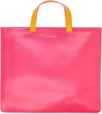 Comme Des Gar&ccedil;ons Super Fluo Tote Bag - unisex - Shoppers - Roze - ONE Size - Leer - Tassen
