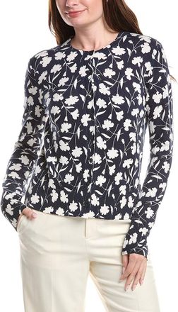Brooks Brothers Print Crewneck Cardigan