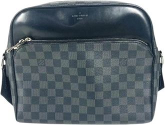 Louis Vuitton Pre-owned Damier Graphite Messenger Bag - unisex - Vintage Schoudertas - Blauw - ONE Size - Vintage