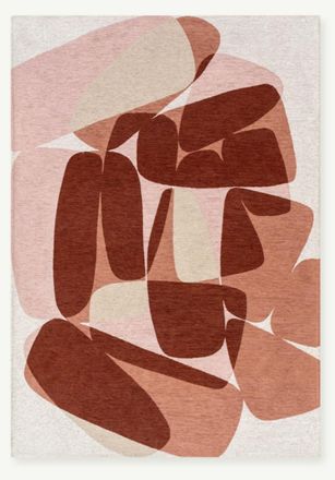 Novatrend Alfombra moderna tejida plana ROCKY Rosa 240x340 cm