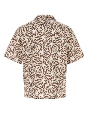 Prada Mens Shirt Beige Cotton Silk