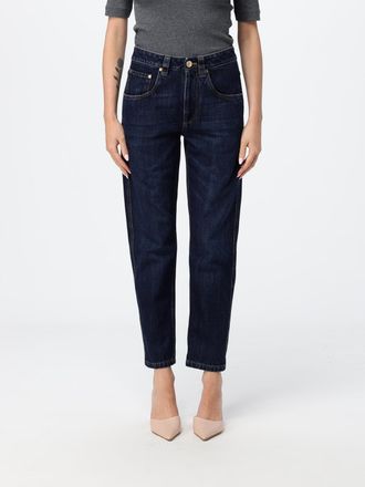 Brunello Cucinelli Jeans cropped in denim di cotone a vita alta e gamba dritta