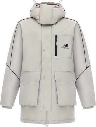 New Balance Sportswear Hooded Jacket Asia Sizing Grey Black AMJ14320-ARF