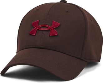 Under Armour Mens Blitzing II Stretch Fit Cap Peaked Cap, Brown Obsidian/Cardinal, XL/XXL
