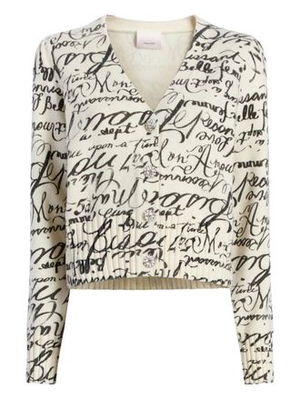 Cinq &agrave; Sept Love Journal Morgan buttoned cardigan - Neutrals