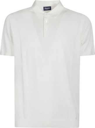 Drumohr Klassiek Poloshirt - Heren - Polos - Wit - M - Katoen - Tops