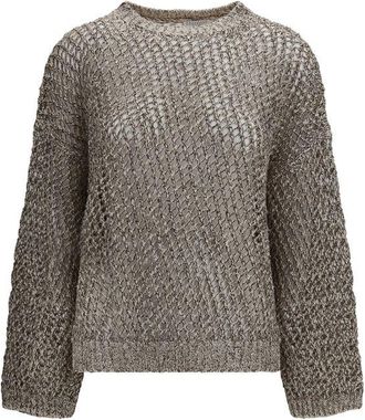 Brunello Cucinelli Beige Silk Womens Sweatshirt
