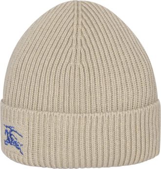 Burberry Equestrian Knight Beanie - Heren - Hoeden - Groen - ONE Size - Kasjmier - Accessoires
