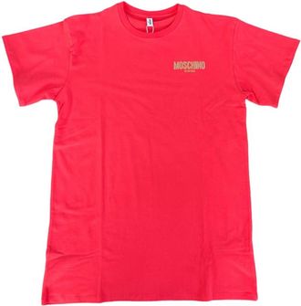 Moschino Katoenen T-shirt met korte mouwen - Dames - T-shirts - Roze - XS - Katoen - Tops